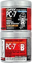 PC Products PC-7 Epoxy Adhesive Paste, Two-Part Heavy Duty, 1/2lb in Two Cans, Charcoal Gray 87770