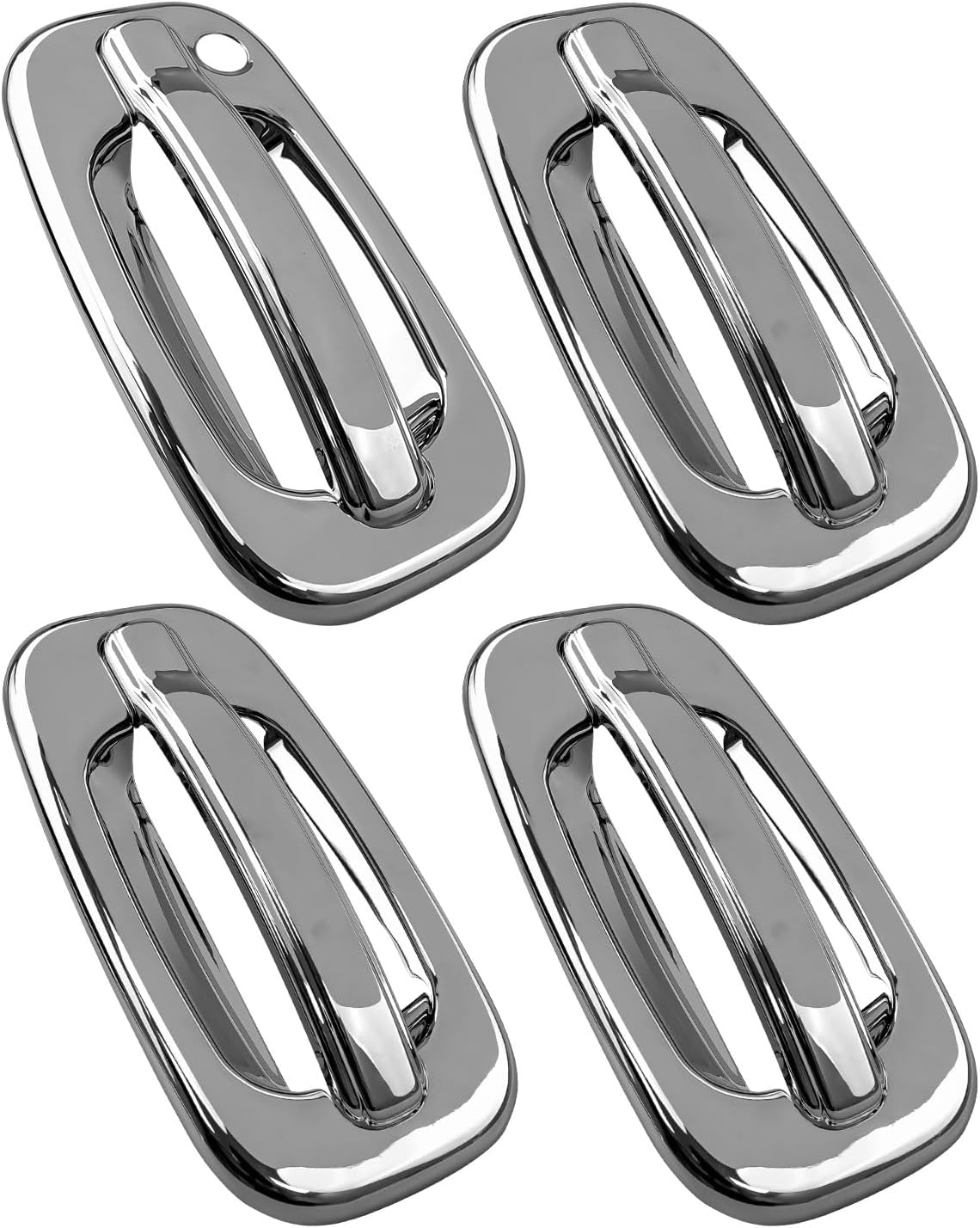 Chrome Door Handle Covers Fit for Chevrolet Cadillac GMC Tahoe Avalanche Suburban Yukon Sierra 1999-2006 Escalade 2002-2006 with Passenger Side Keyhole