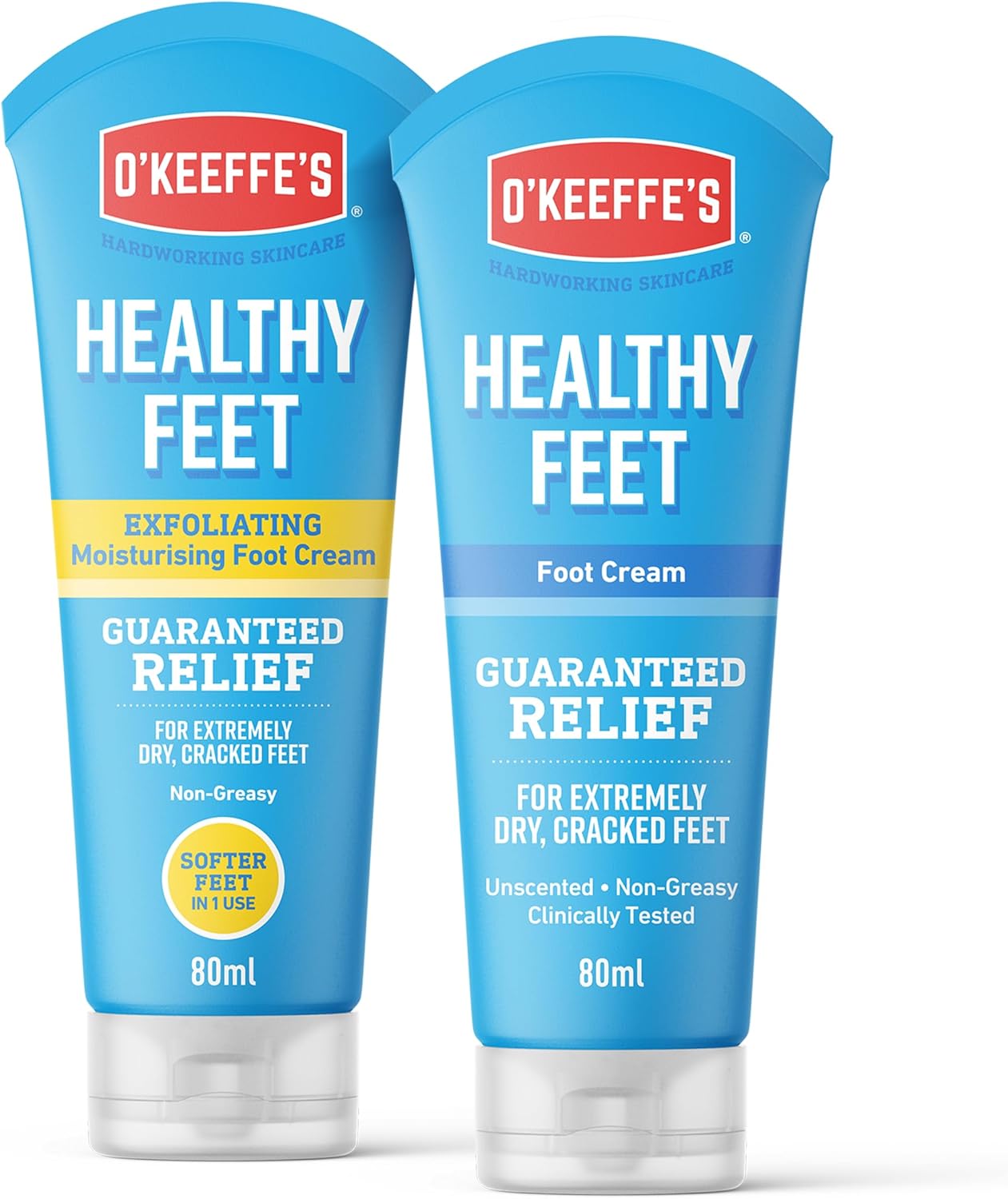 O'Keeffe's Healthy Feet 80ml & Healthy Feet Exfoliating 80ml (Twin Pack)