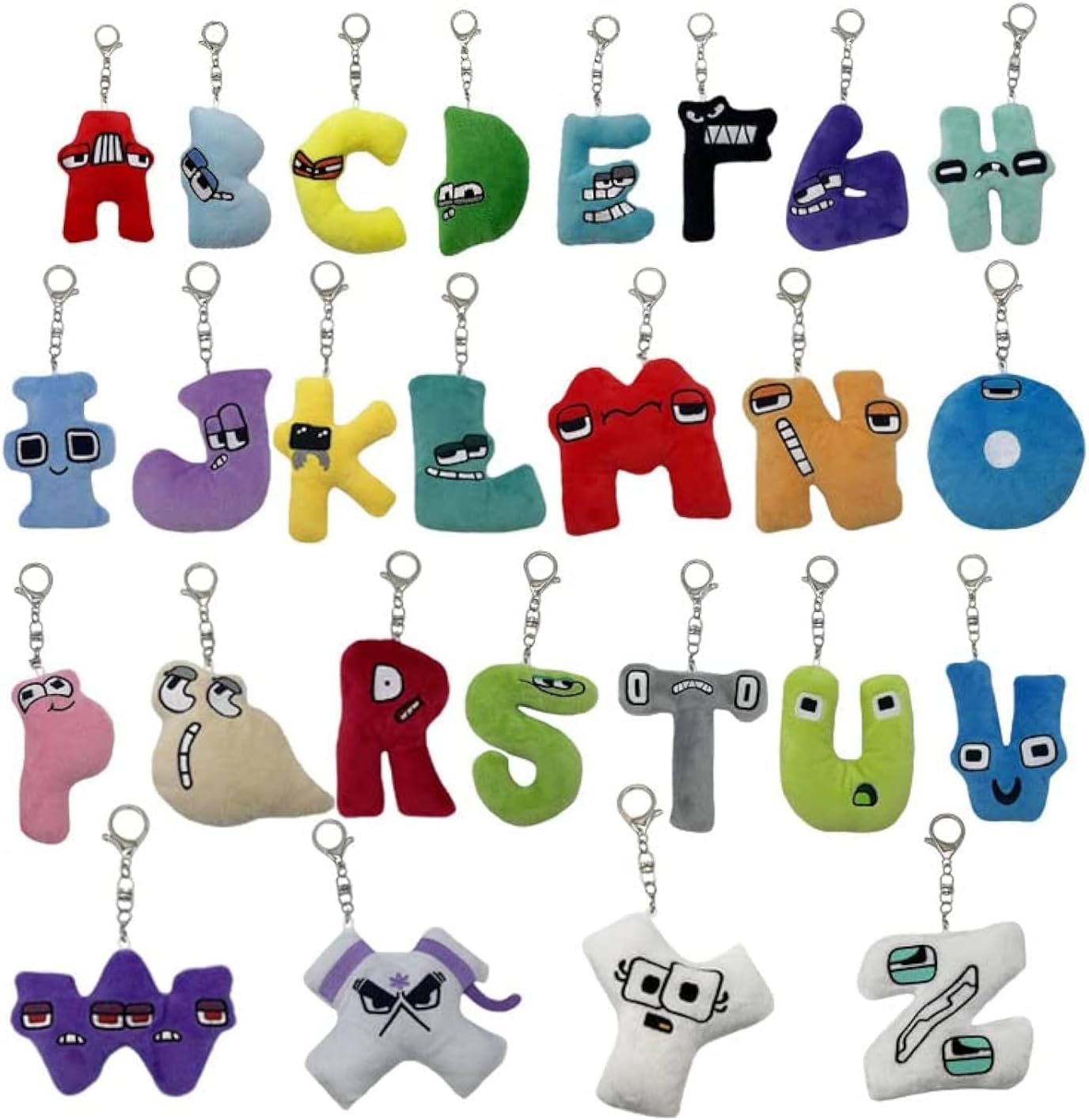 Letters Plush,26 Pcs letters Plush Toys,Fun Stuffed letters Plush Figure Dolls Funny Plush Toy Gift for kids and Fans (4 inch)