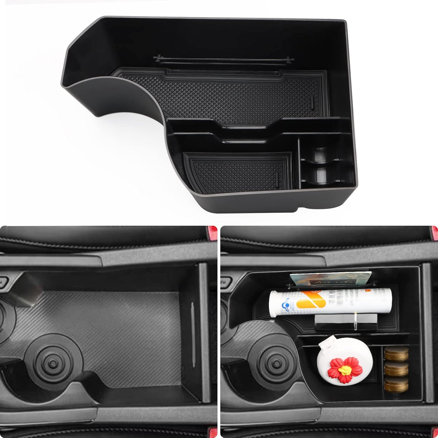 MARCHFA Center Console Organizer Tray Compatible for 2023 2024 2025 Kia NIRO Accessories Console Insert Secondary Storage Box