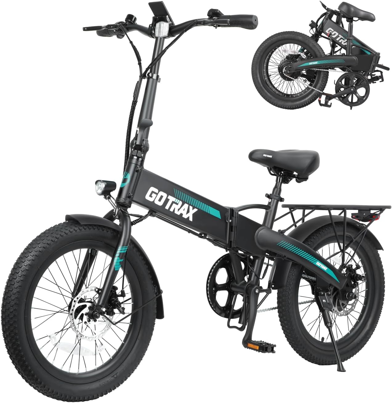 Gotrax 20" Folding Electric Bike with 40Miles (Pedal-assist1) by 48V Battery, 20Mph Power by 500W, Adult Electric Bicycle with 5 Pedal-Assist Levels& LCD Display, Suitable for Leisure Riding&Commuting