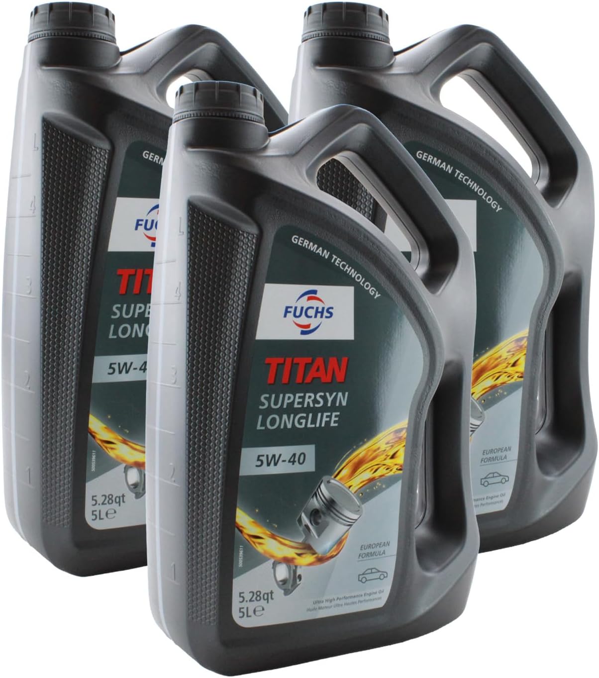 Fuchs 15 Liter TITAN SUPERSYN LONGLIFE SAE 5W-40 Engine Oil (3 x 5L)