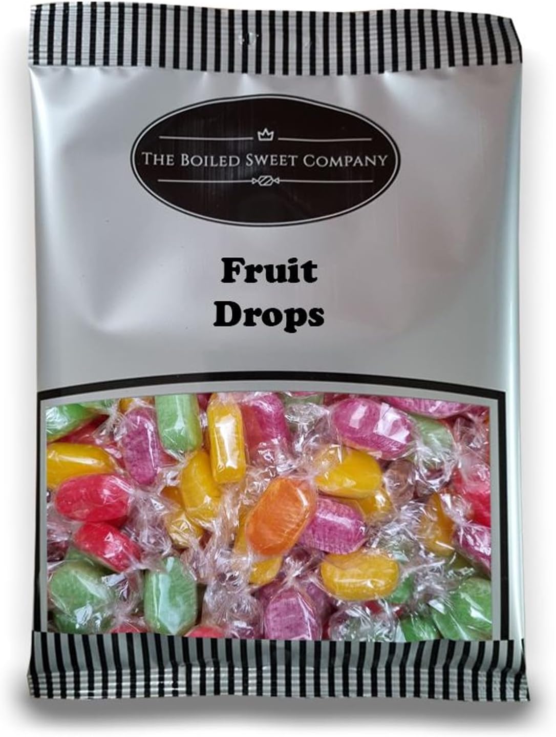 The Boiled Sweet Company® Fruit Drops 1Kg - Traditional Individually Wrapped Boiled Sweets - Fruity Flavours - Pick and Mix Boiled Sweets Share Size Bags - A Great Sweet Gift Idea