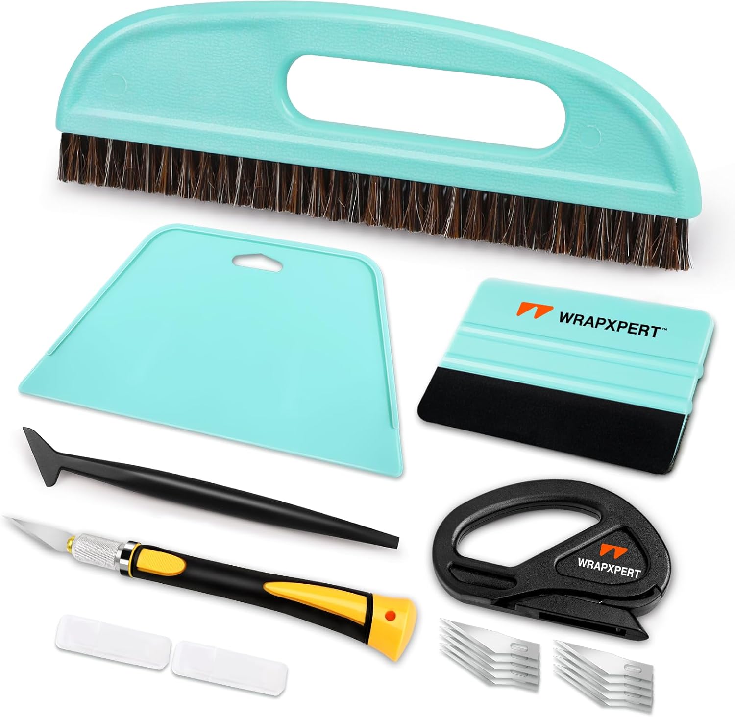 WRAPXPERT Wallpaper Smoothing Tool,Wallpaper Tools Included Felt Squeegee,Craft Knife,Wallpaper Brush,Wallpaper Scraper Tool for Peel and Stick Wallpaper,Window Tint Film,Wallpaper Adhesive
