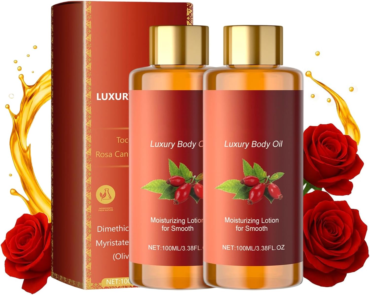 2PCS Magic Luxury Body Oil, 100ml magic body oil firming, Collagen Lifting Oil, Natural Body Moisturizing Oil, Firming Body Lotion for Women