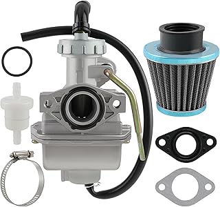 AUTOKAY PZ20 Carb Carburetor 49cc 70cc 90cc 100cc 110cc 125cc Coolster NST for Chinese ATV Quad Go kart 4 strokeSUNL TAOTAO JCL for Honda CRF50F XL75 CRF80F XR50R Carb with Gasket Air Filter