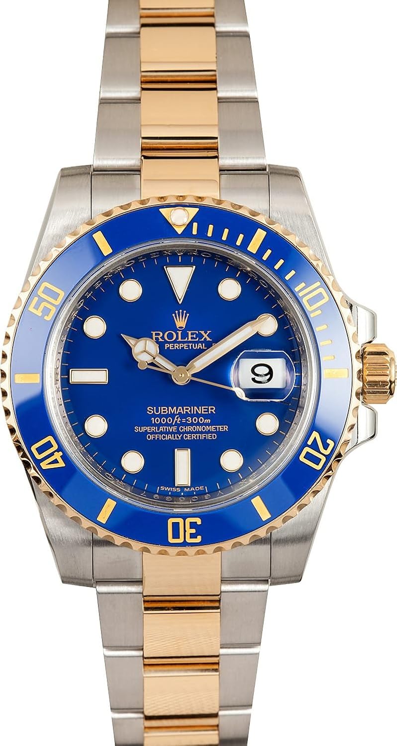 Rolex New Submariner 116613 Yellow Steel Gold Ceramic Blue Box/Paper/WTY #RL80