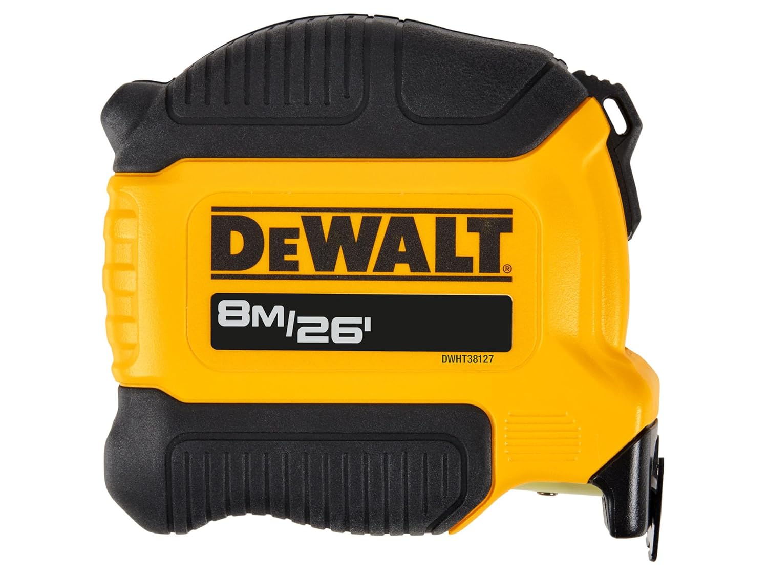 DeWALT Compact Series Tape Measure 8m/26ft (Width 28mm) 3m of extended reach allows easy one person work finger brake for ultimate blade control Accuracy: EC Class II