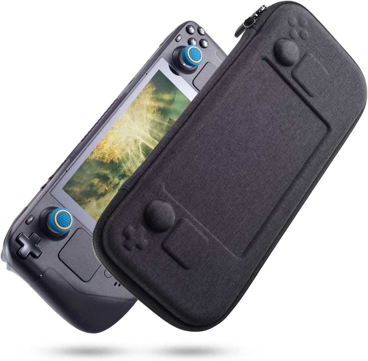 Carrying Case Compatible with Steam Deck, Portable Travel Carry Case, Hard Shell Storage Bag Fits Steam Deck Console with TPU Soft Cover, Gifts for Men (Slim)