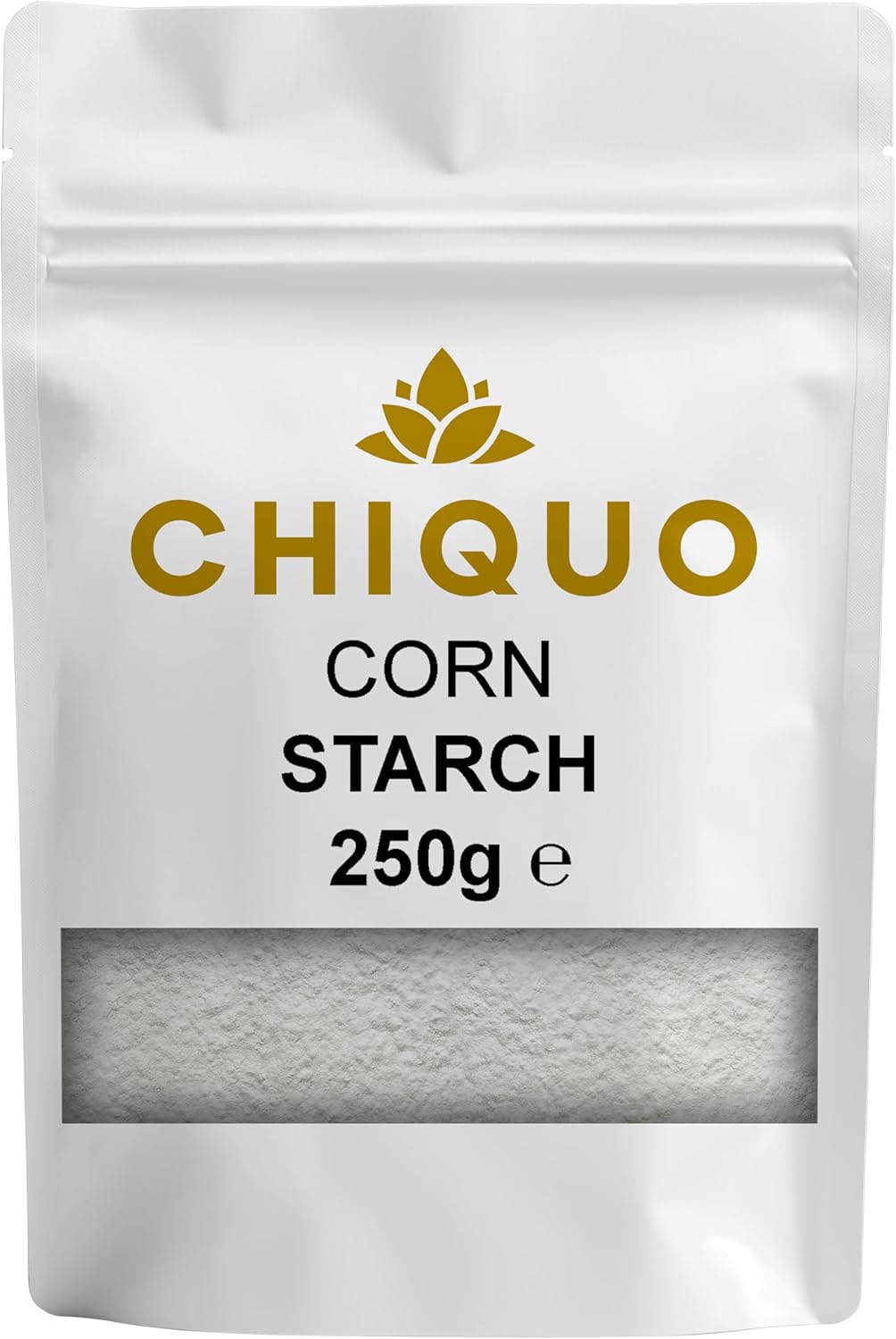 Chiquo Corn Starch 250g | Vegan-Friendly & Non-GMO | Perfect Thickener for Soups, Sauces, Gravies, Baking & Desserts | Resealable Pack for Freshness