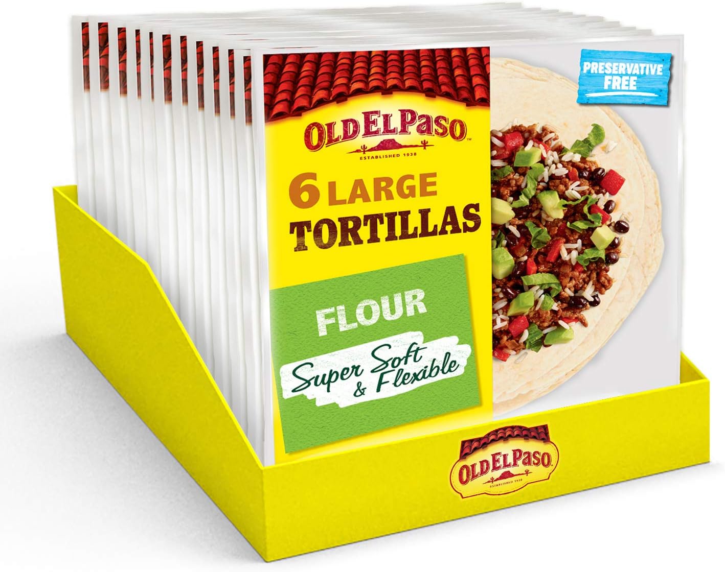 Old El Paso Large Super Soft Flour Tortillas 350g (Pack of 12)
