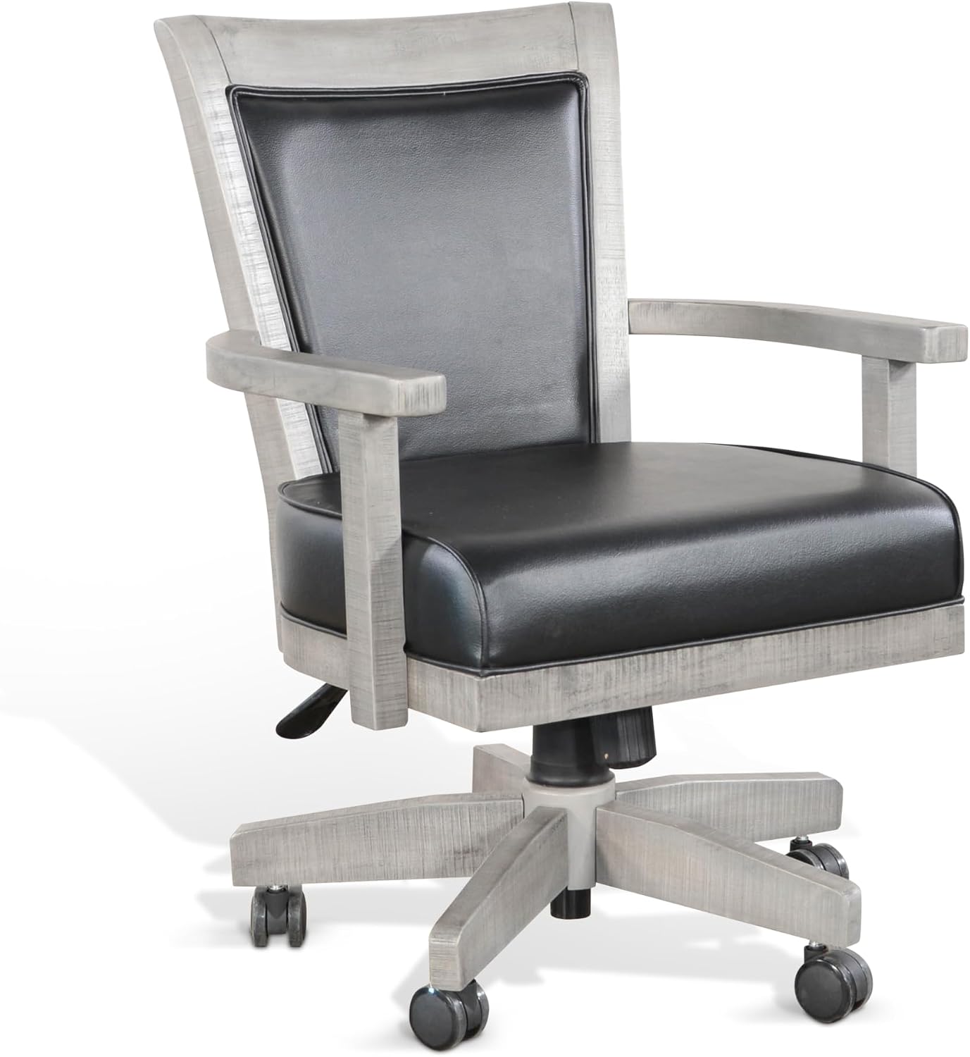 Blaze Poker Game & Dining Table Set w/ 4-6 Game Chairs (Weathered Grey Finish Single Chair x 1)