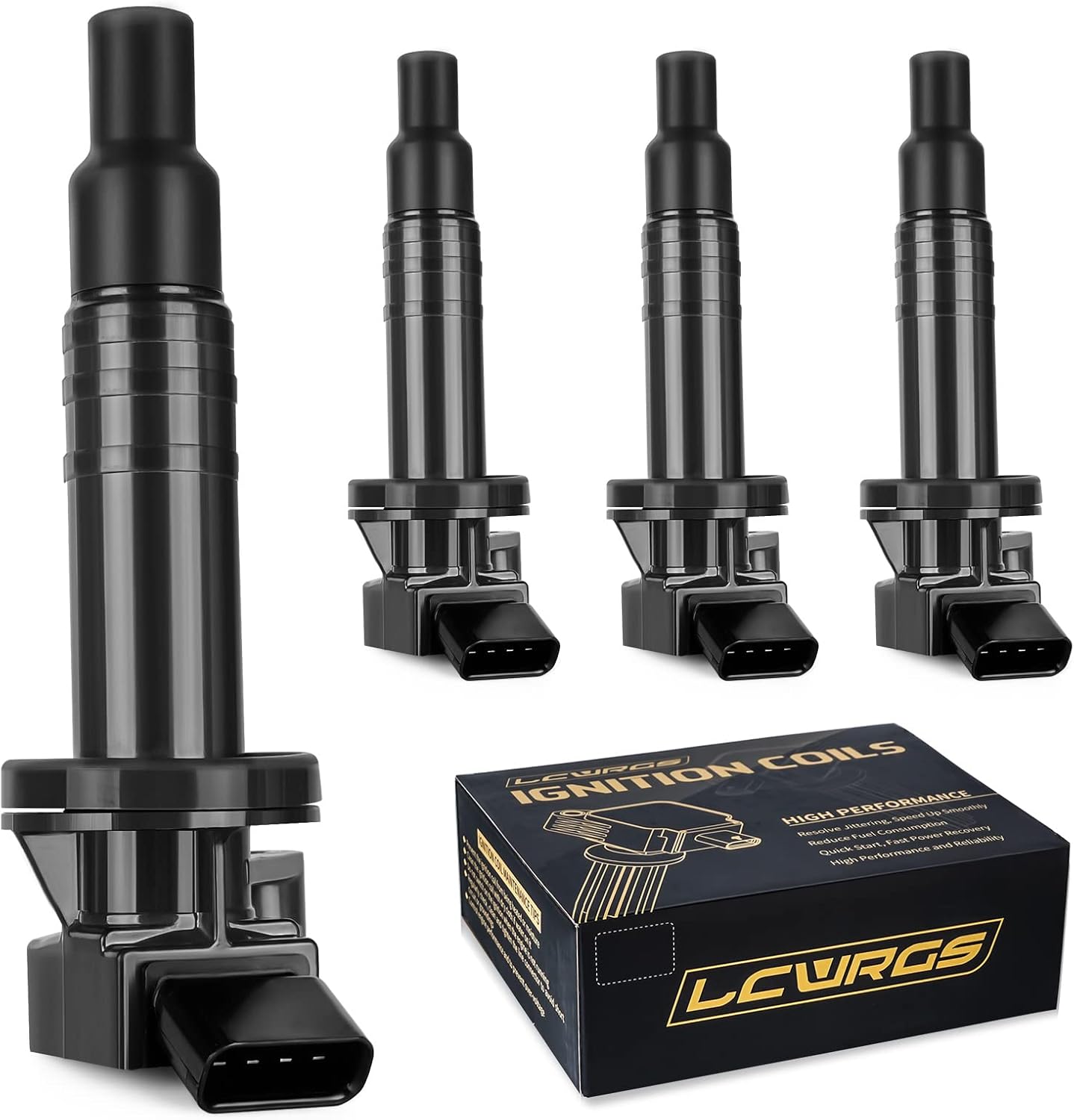 Set of 4 Ignition Coil Pack Fits for 1.8 L4 Toyota Corolla Matrix Celica Pontiac Vibe Chevy Prizm 2000 2001 2002 2003 2004 2005 2006 2007 2008 1.8L Coils Replaces# UF247 C1249