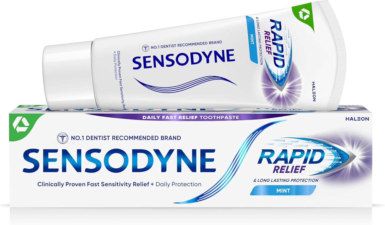 Sensodyne Rapid Relief Toothpaste, Daily Fast Relief Sensitive Toothpaste for Sensitive Teeth, Original Mint Flavour, 75ml