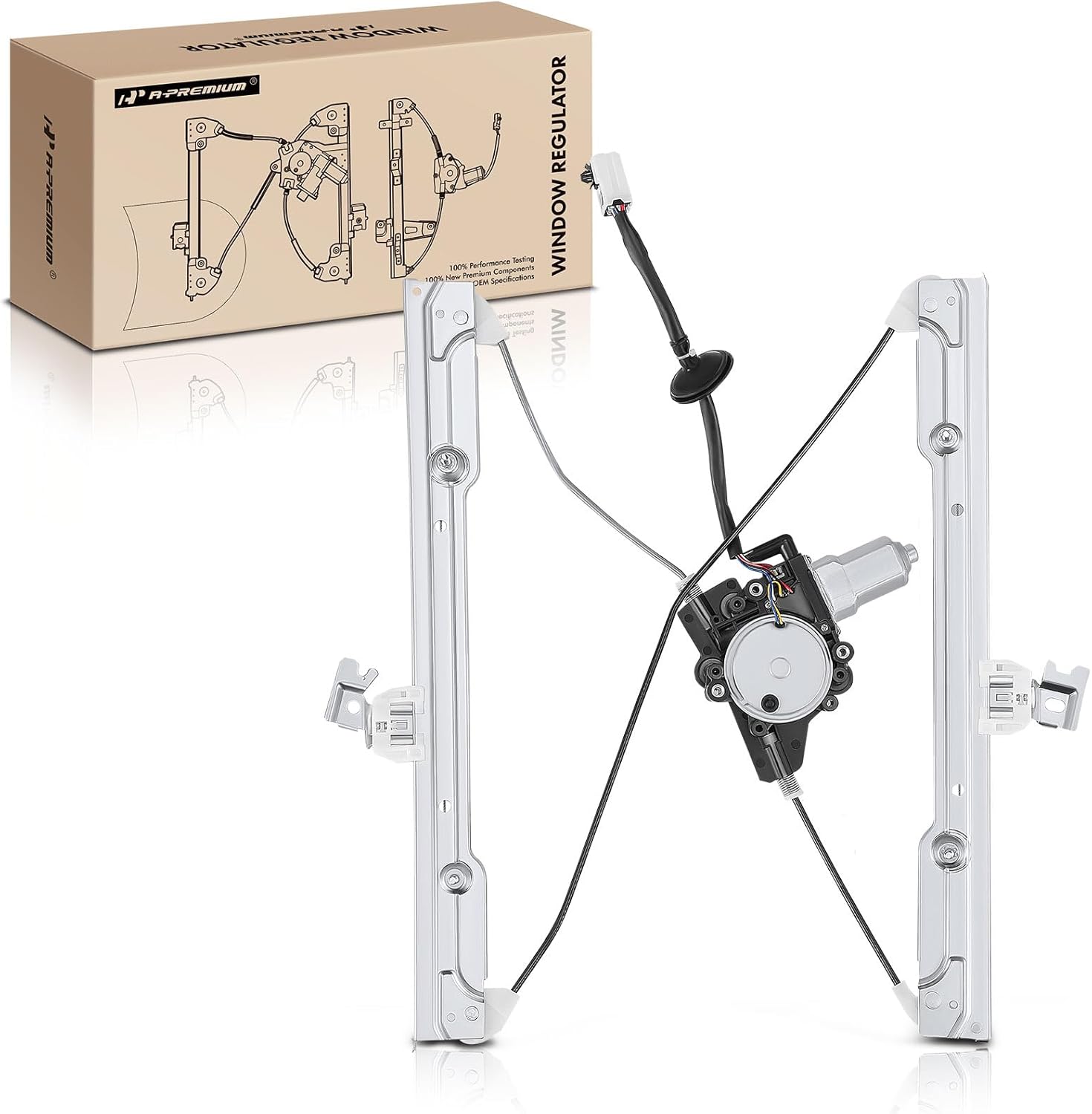 A-Premium Electric Power Window Regulator with Motor Compatible with Nissan Maxima 2004 2005 2006 2007 2008 Sedan, Front Left Driver Side