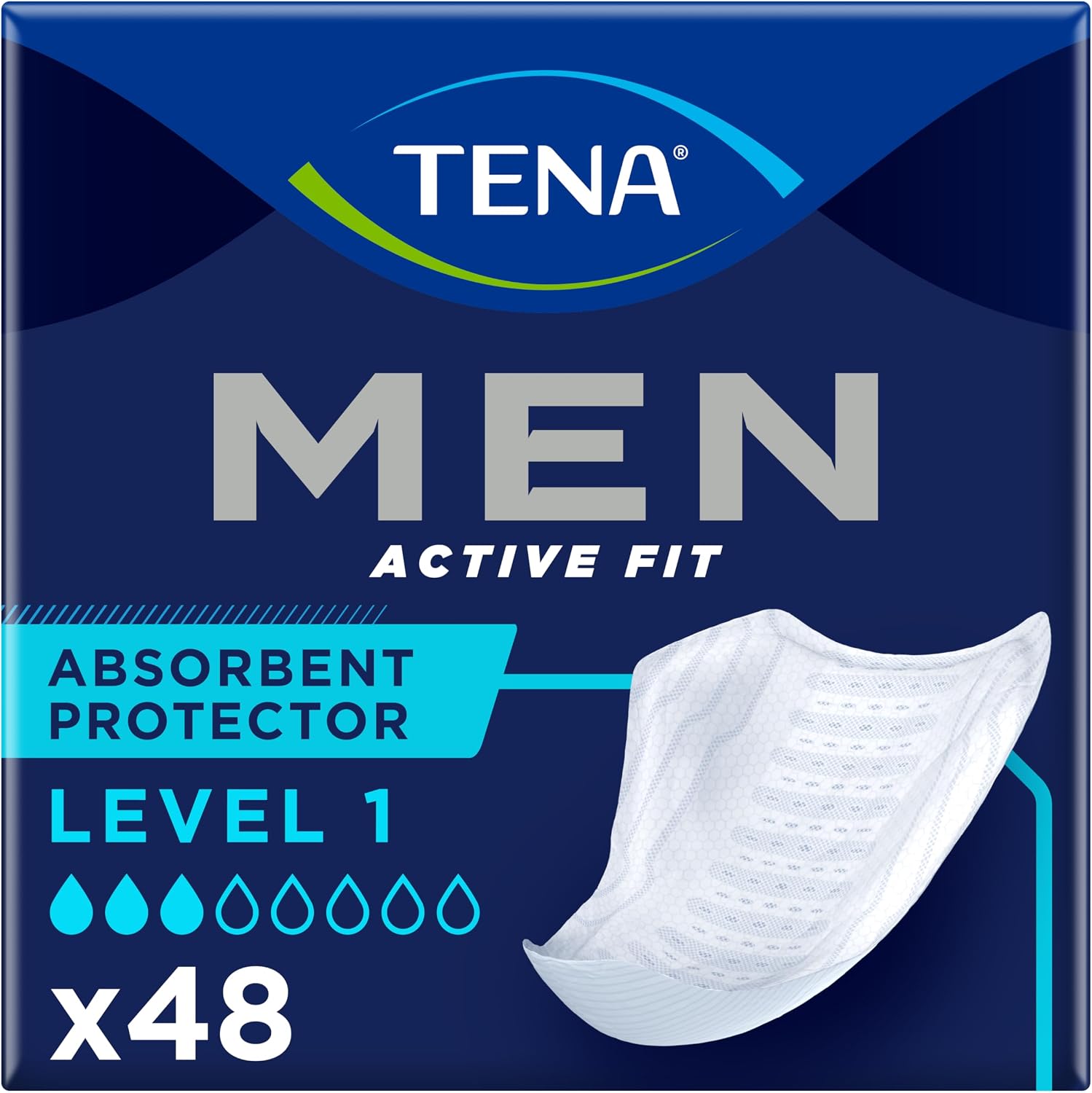 Tena for Men Level 1 Incontinence Pads for Men - 2 Packs of 24