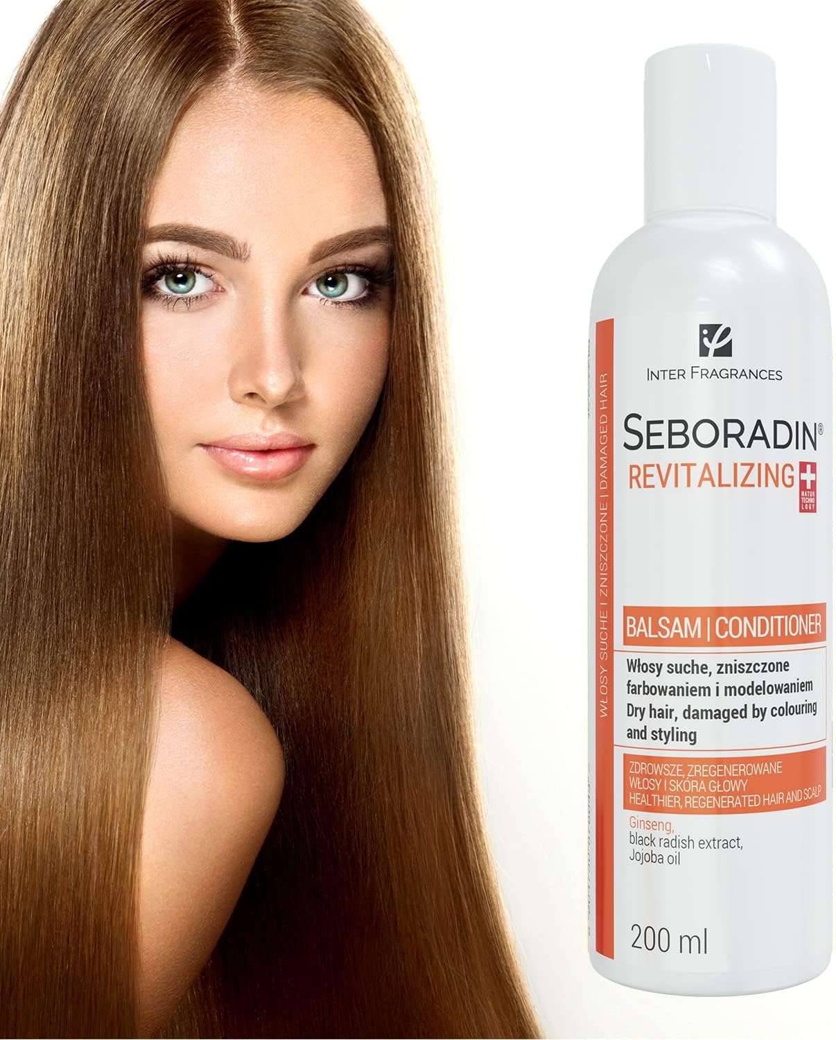 SEBORADIN REVITALIZING Hair Conditioner for Dry Damaged Color Hair 200 ml Hair Repair and Protection Strengthening Balm Hair & Scalp Treatment Moisturizing Nourishing Hair Care