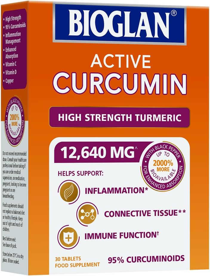 Bioglan Active Curcumin | Turmeric Extract | 1 Month Supply | 30 Tablets