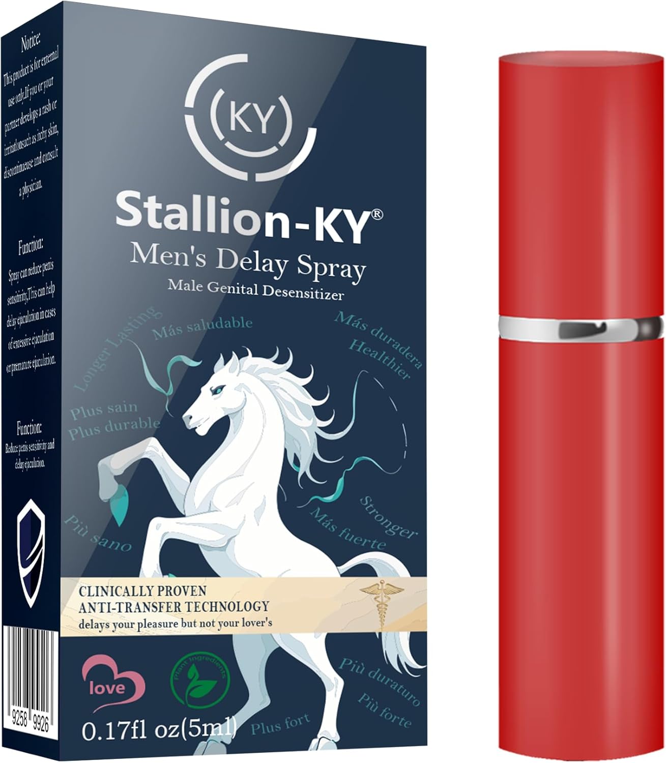 Stallion-KY Delay Spray ， for Man Longer Sex, Last Longer in Bed Men