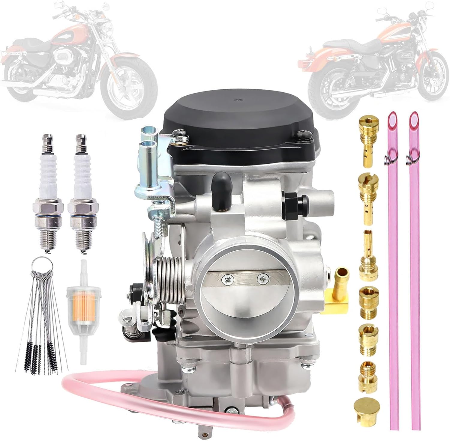 CV40 Carburetor Replacement for Harley Davidson Sportster 1200 XLH1200 Sportster 883 XL883 1998-2016 / Softail 1988-2017 / Dyna FXR FXD 1988-2016 / Touring 1988-2016 27490-04