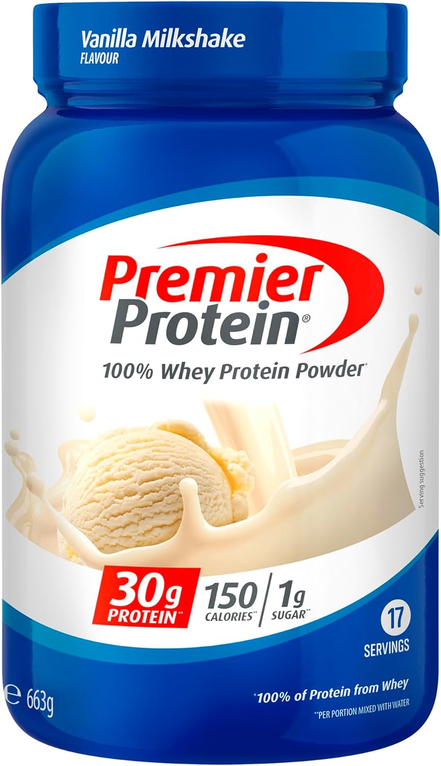 Premier Protein - Whey 100% Protein Powder - Vanilla Milkshake - 663g