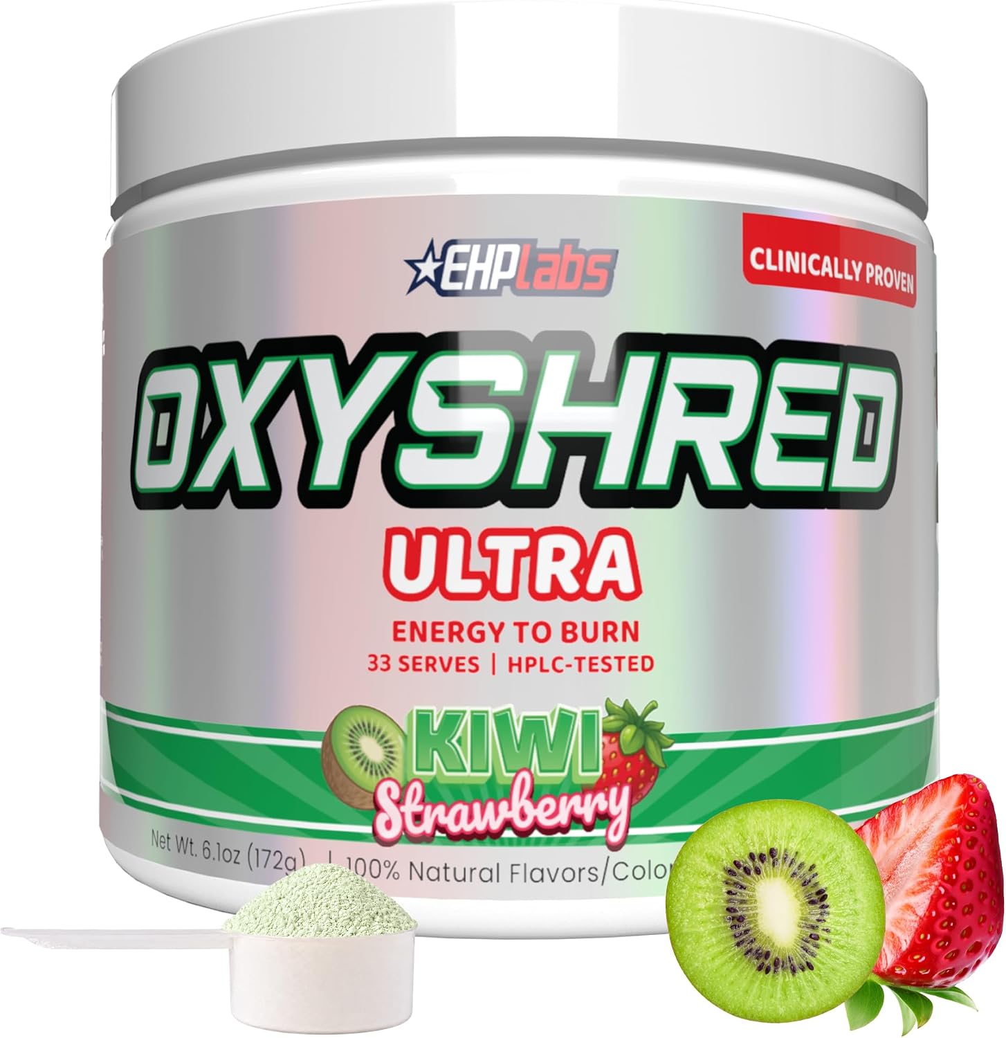 EHP Labs OxyShred Pre Workout Powder - Kiwi Strawberry, 33 Servings