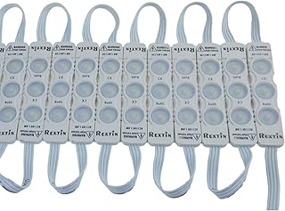 Rextin Super Bright 110V 100pcs New Model 2835 3 LED Module White120-150LM Per Module Waterproof Decorative Light for Letter Sign Advertising Signs with Tape Adhesive Backside (White)