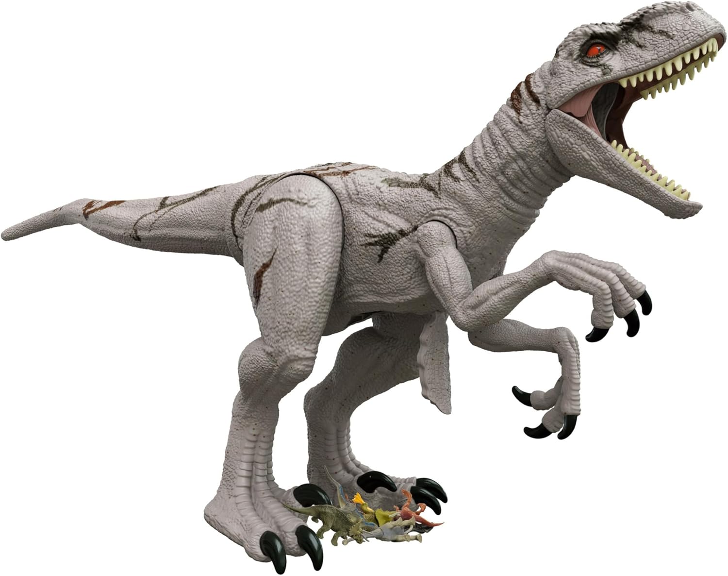 Mattel Jurassic World Dominion Large Dinsoaur Toy, Super Colossal Atrociraptor Action Figure 3 Feet Long with Eating Feature, Gift for Kids, HFR09