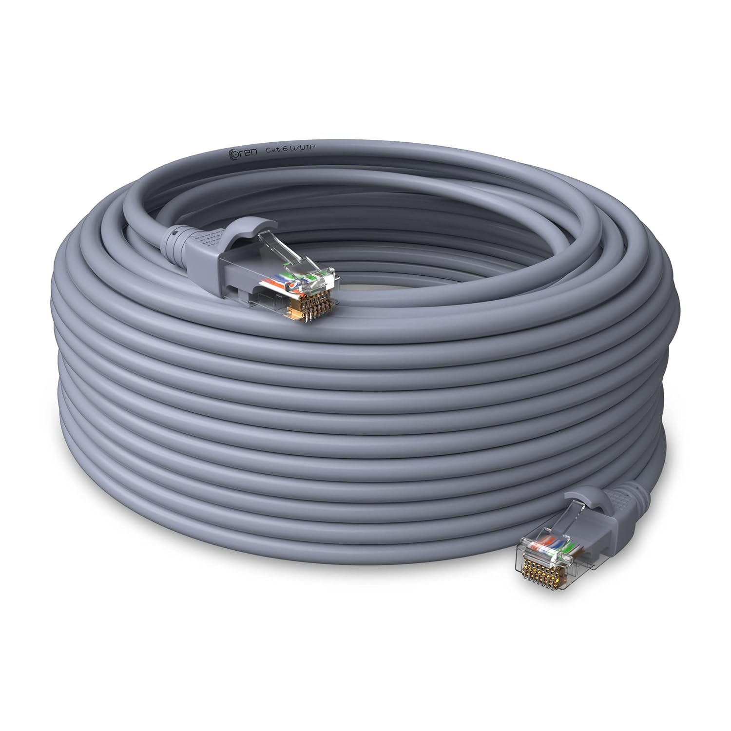 Oren CAT6 30m Ethernet Cable LAN - Patch Cord | High-Speed 10Gbps | Pure Copper 24 AWG Stranded - Premium Network Cable with RJ45 Connector | Internet, Broadband, LAN, Network Lead