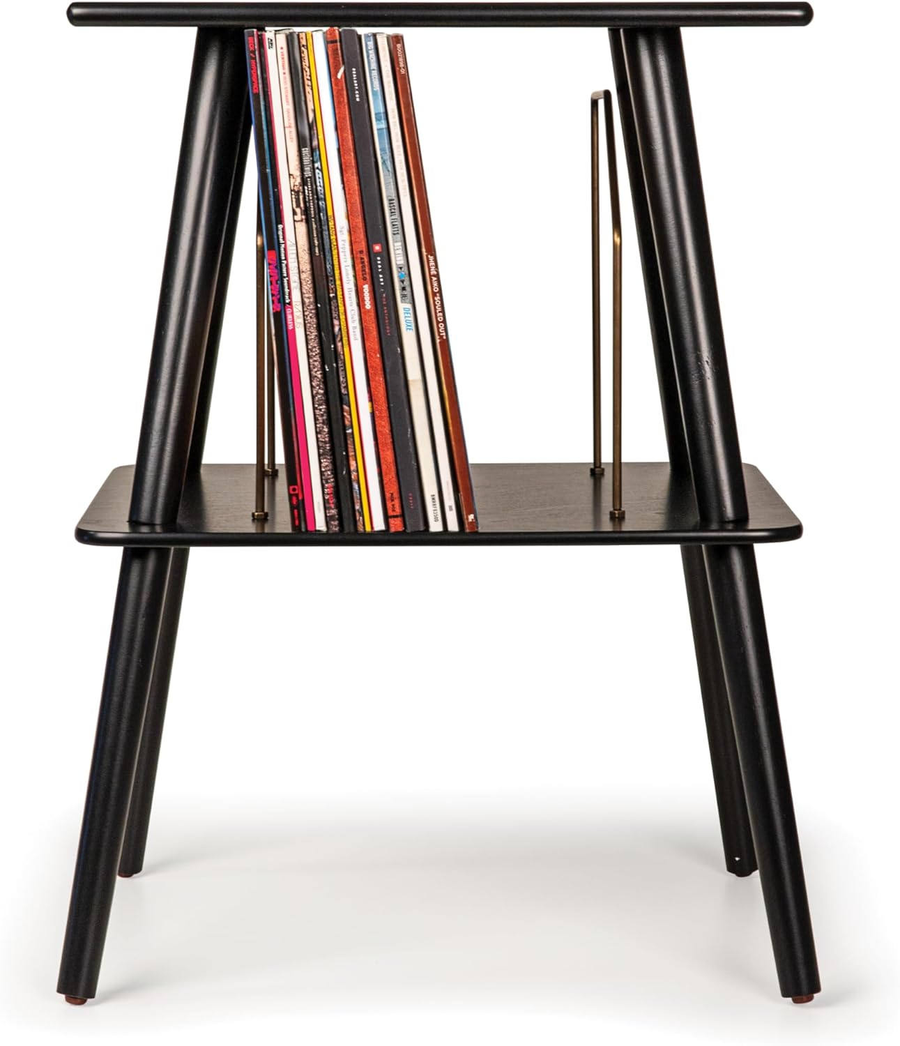 Crosley Manchester Record Player Stand, Media Console with Vinyl Storage, Modern Home Organizer, Black