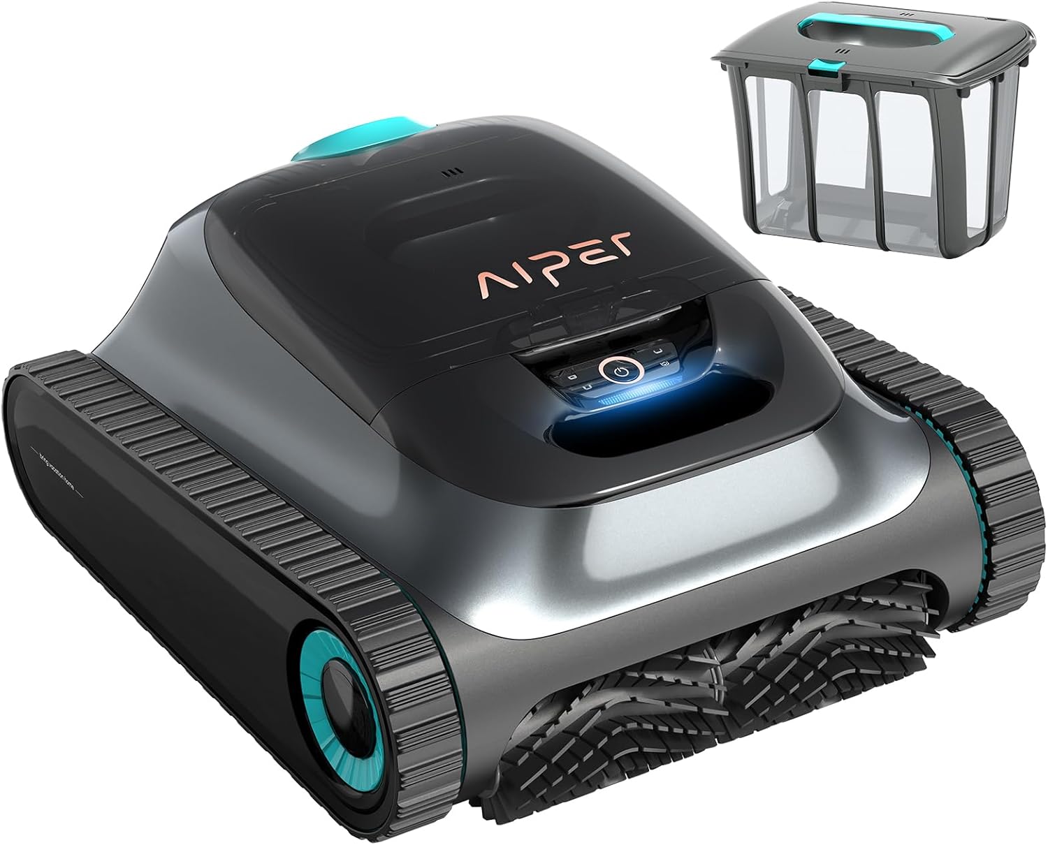 Aiper Scuba S1 Robotic Pool Cleaner, 150 Min Battery Life, WavePath 2.0 Smart Navigation, Over-The-Waterline Scrubbing, for Inground and Above Ground Pools up to 1600 sq.ft