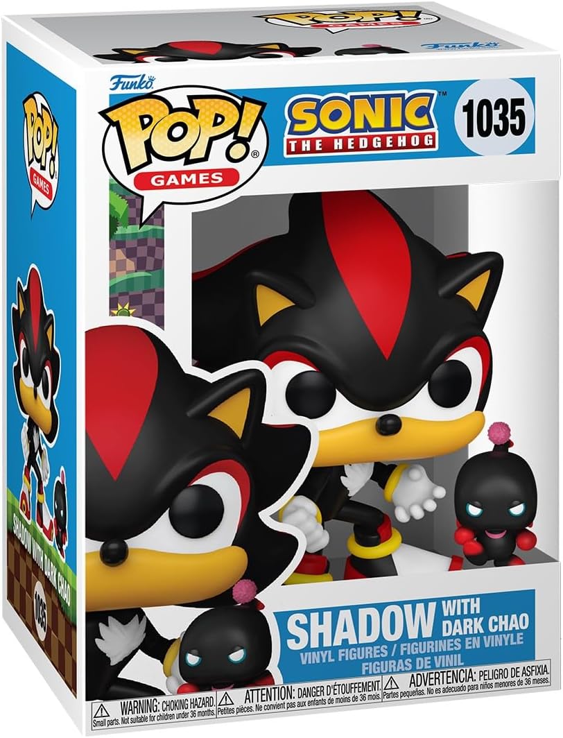 Funko Pop! & Buddy: Sonic - Shadow the Hedgehog With DChao - Sonic the Hedgehog - Collectable Vinyl Figure - Gift Idea - Official Merchandise - Toys for Kids & Adults - Video Games Fans