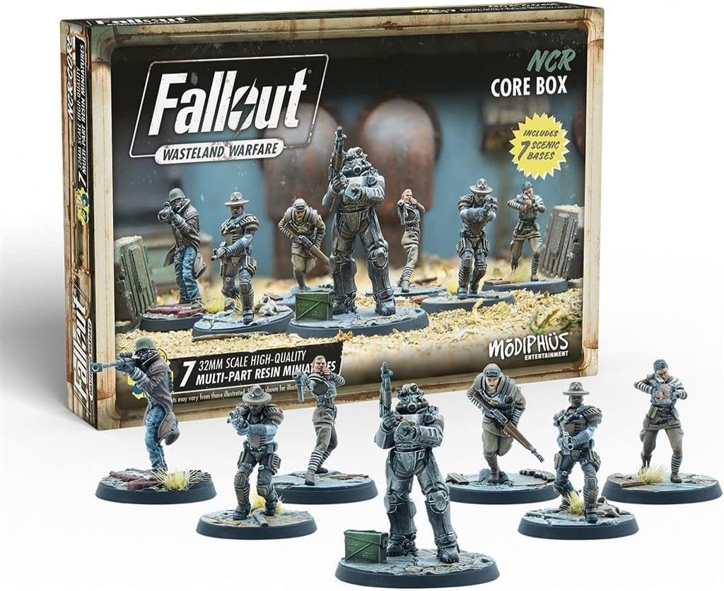Modiphius Entertainment Fallout Wasteland Warfare NCR Core Miniatures Box, Multicolor, 15.24 x 10.8 x 2.54 cm