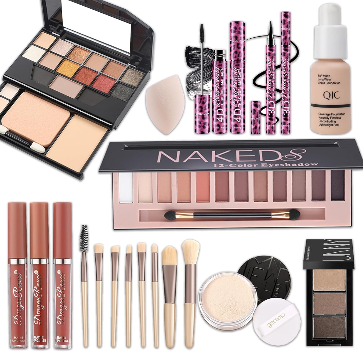 Shefave Makeup Sets for Women All in One Make Up Kit - Full Makeup Sets for Girls Teenagers with Eyeshadow Palette Lip Gloss Concealer Foundation Makeup Brush Makeup Gift Set Makeup Starter Kit