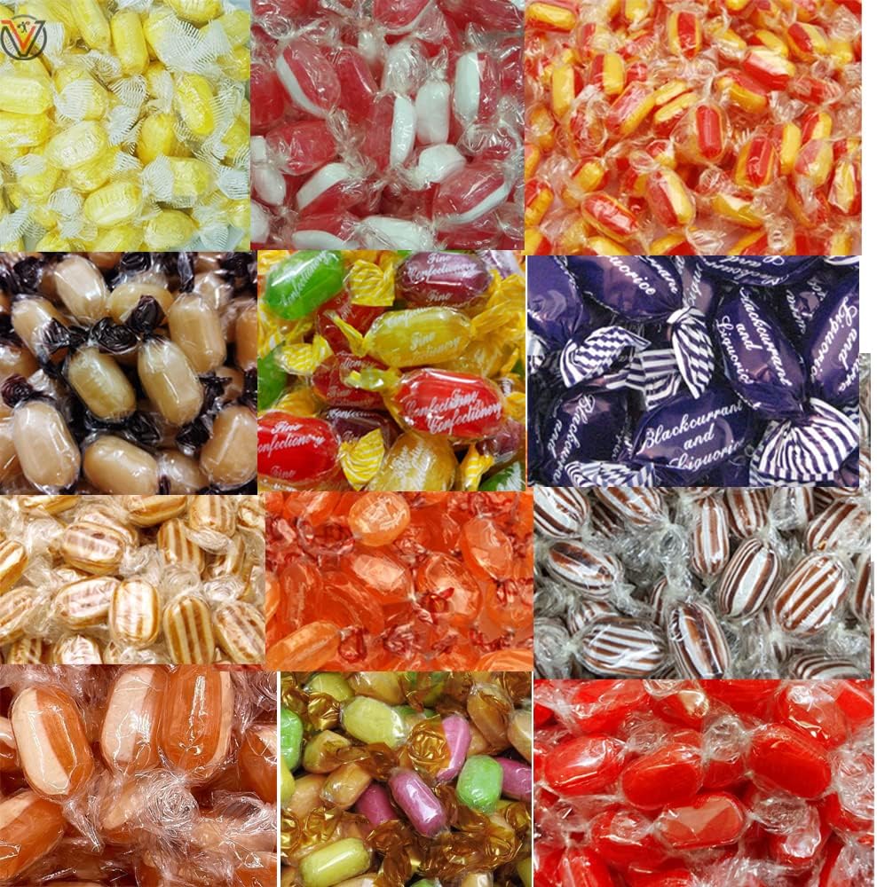 Premium Wrapped Hard Boiled Candy Sweets 1kg Bag - Great for Parties (Mixed sweets)