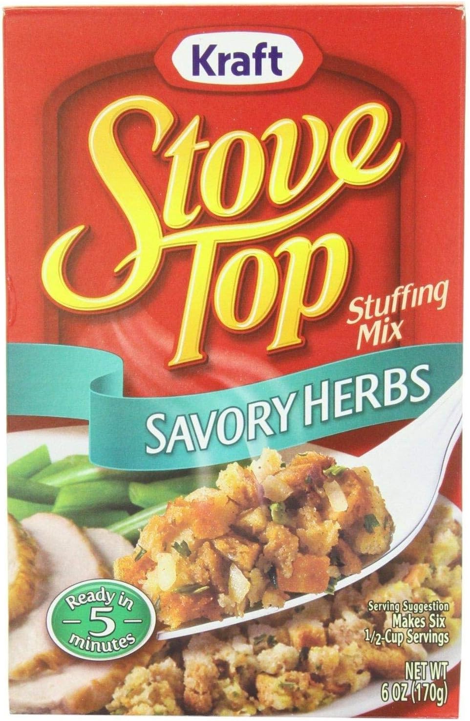 Stove Top Savory Herb Stuffing Mix (Pack of 3) 6 oz Boxes