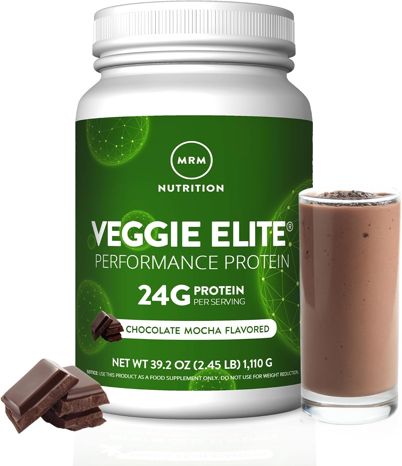 MRM Veggie Elite Performance Protein - Chocolate Mocha, Vegan - 31 Servings