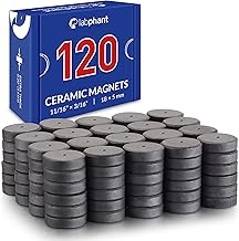Ceramic Magnets, Round Disk Magnets Craft Magnets, Perfect for DIY, Art Projects or for whiteboards & Fridge Organization (0.7")