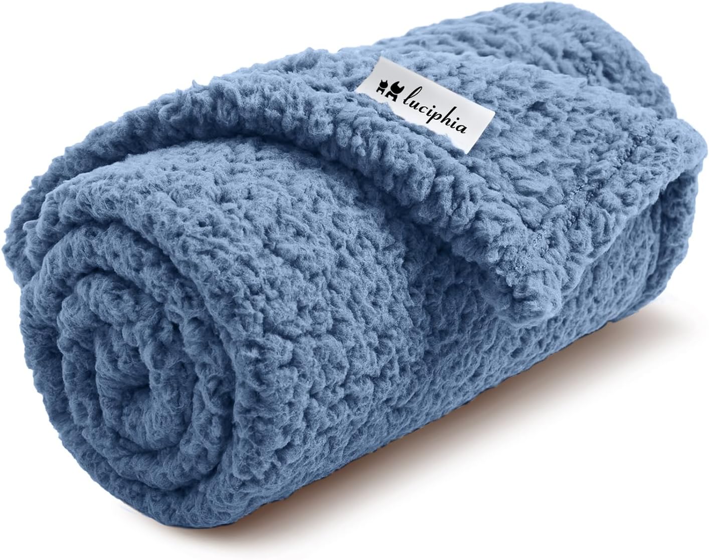 Luciphia Premium Fleece Dog Puppy Blanket Soft Pet Sherpa Calming Cat Blankets Throw for Small Medium Dog Cat(Haze Blue,30x20 inches)