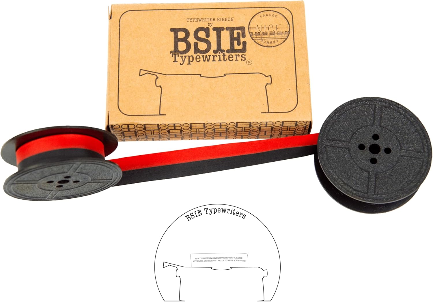 Olympia Typewriter Ribbon - GR1 - BSIE TYPEWRITERS (Black & red)