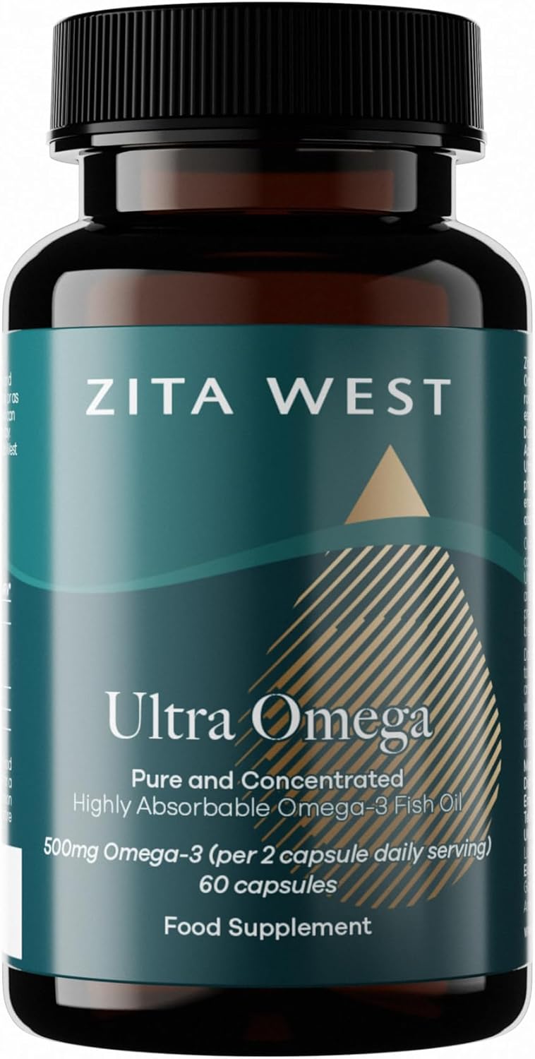 Zita West Ultra Omega – Maximum Absorption Omega-3 Capsules with EPA, DHA & Choline – Inflammation Support, Enhanced Egg Quality - 60 Capsules (1 Month Supply)