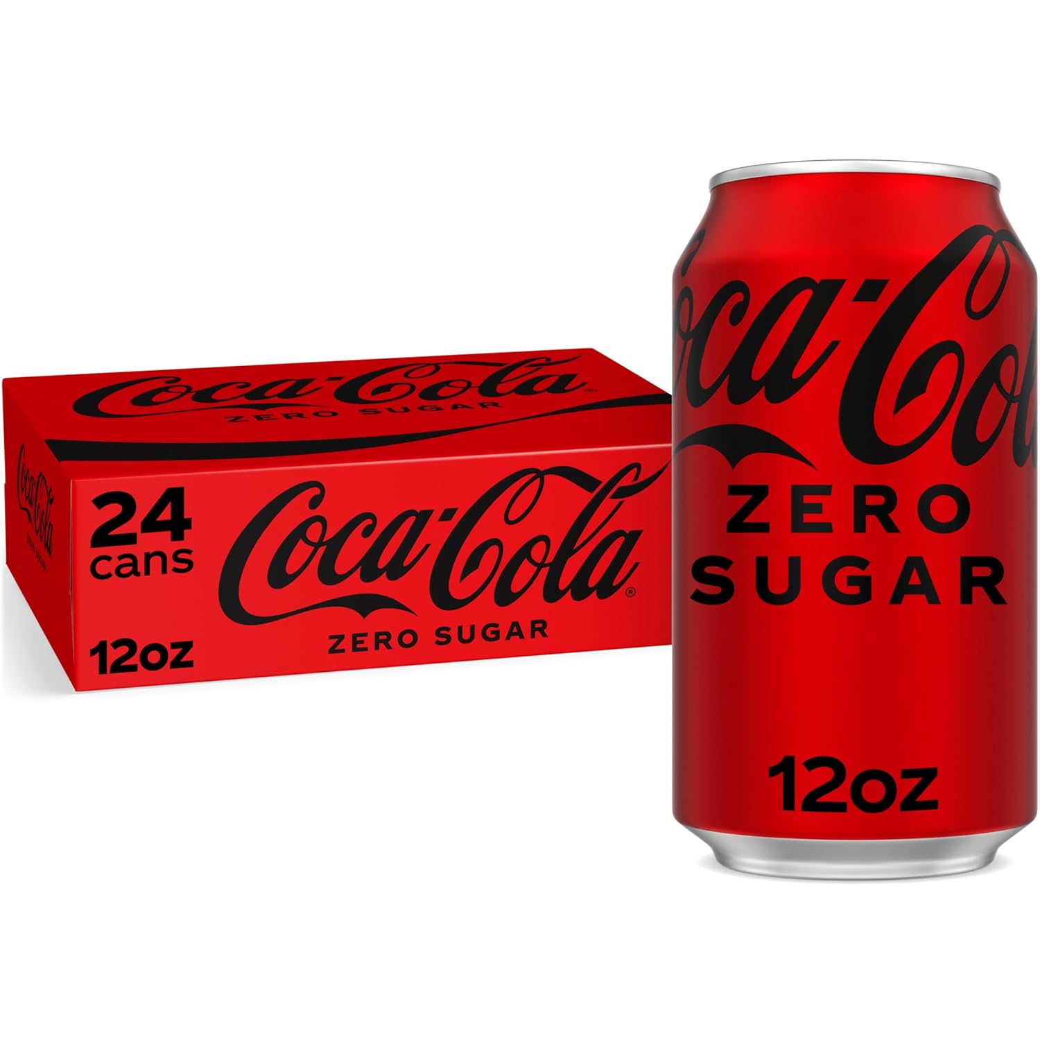Coke Zero Sugar Cola Soda, 12 oz, 24 Pack (Package May Vary)