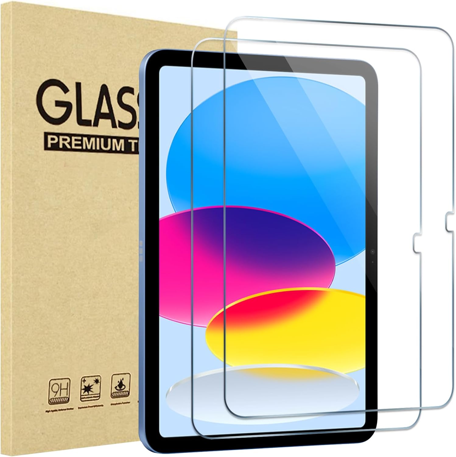 ProCase 2 Pack Screen Protector for iPad A16 2025 11th/10th 2022 Generation (11-inch/10.9), Tempered Glass Film Guard -Clear