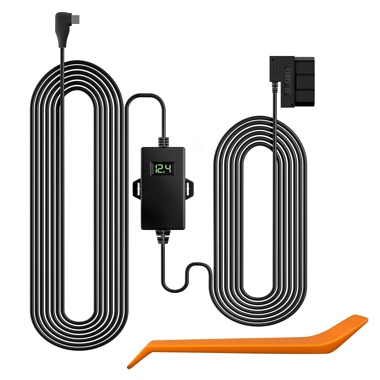 WOLFBOX USB C Hardwire Kit OBD, Hard Wire Car Charger Cable Kit 12V-24V to 5V, Avoid Dash Cam Battery Drain, Suitable for G840S/G930/G840H/G850/G900/i07/G900PRO/G850PRO/X5 Mirror Dash Cam