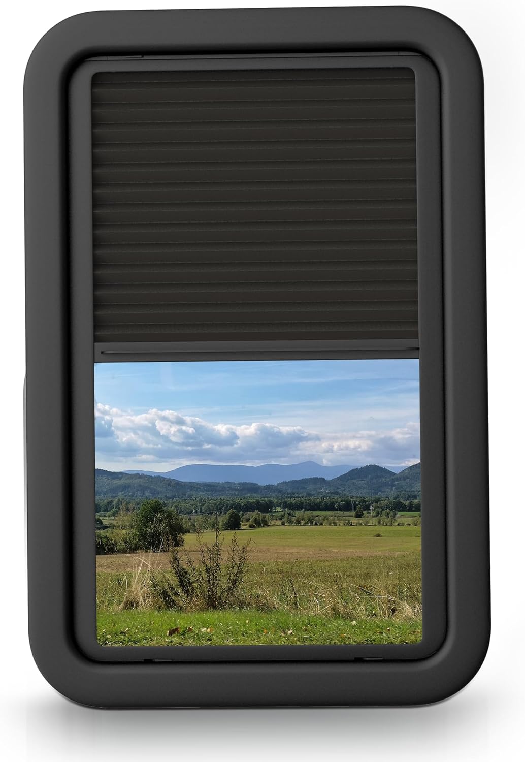 806621 RV Window for Entry Doors With Low-profile Shade 12'' W X 21'' H Black