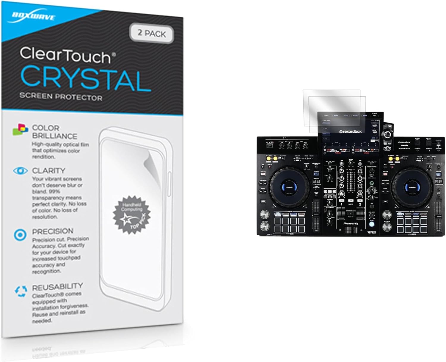 BoxWave Screen Protector Compatible with Pioneer XDJ-RX3 - ClearTouch Crystal (2-Pack), HD Film Skin - Shields from Scratches for Pioneer XDJ-RX3