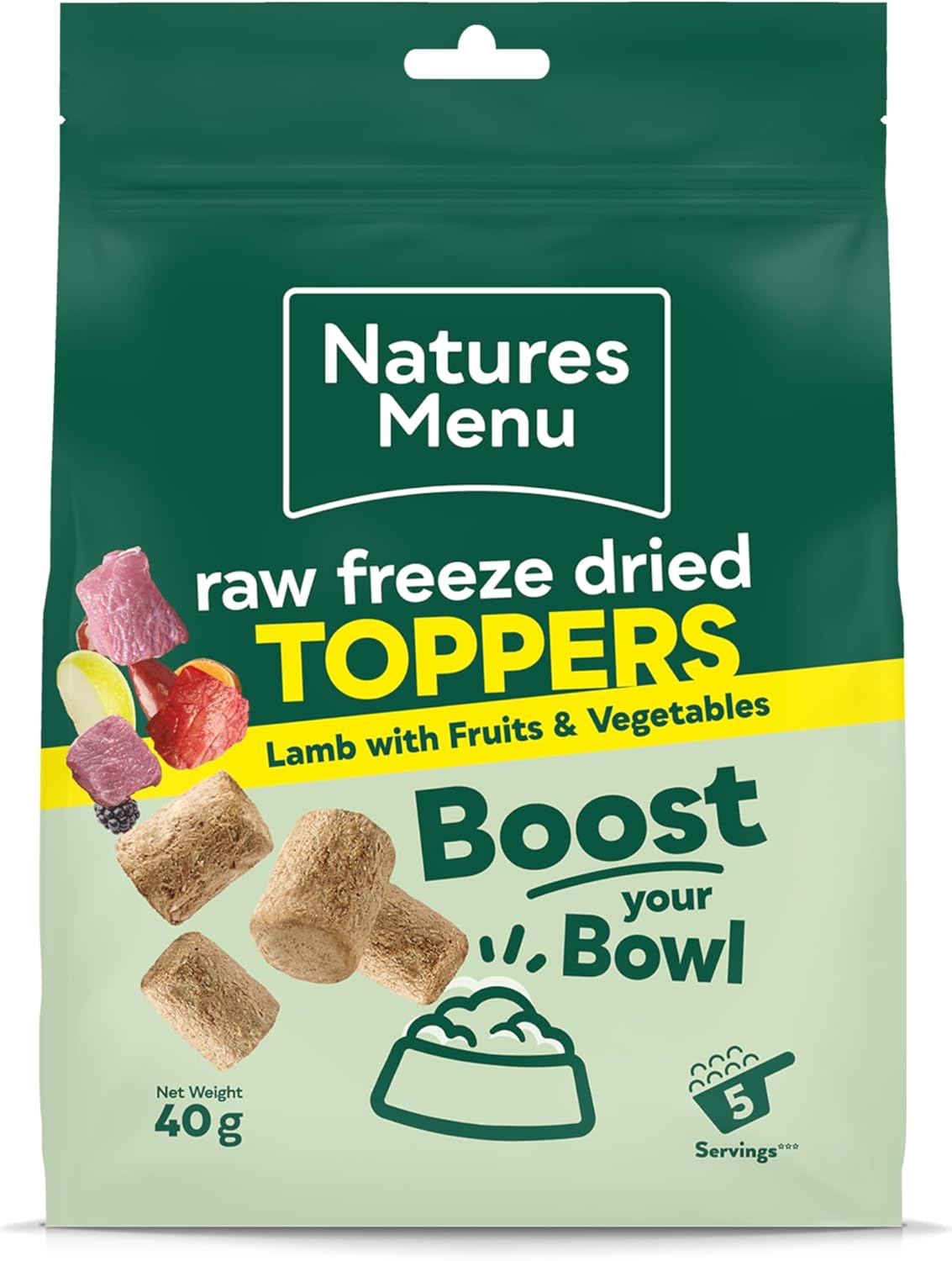 Natures Menu Complete Raw Freeze Dried Toppers - Lamb - 7 x 40g