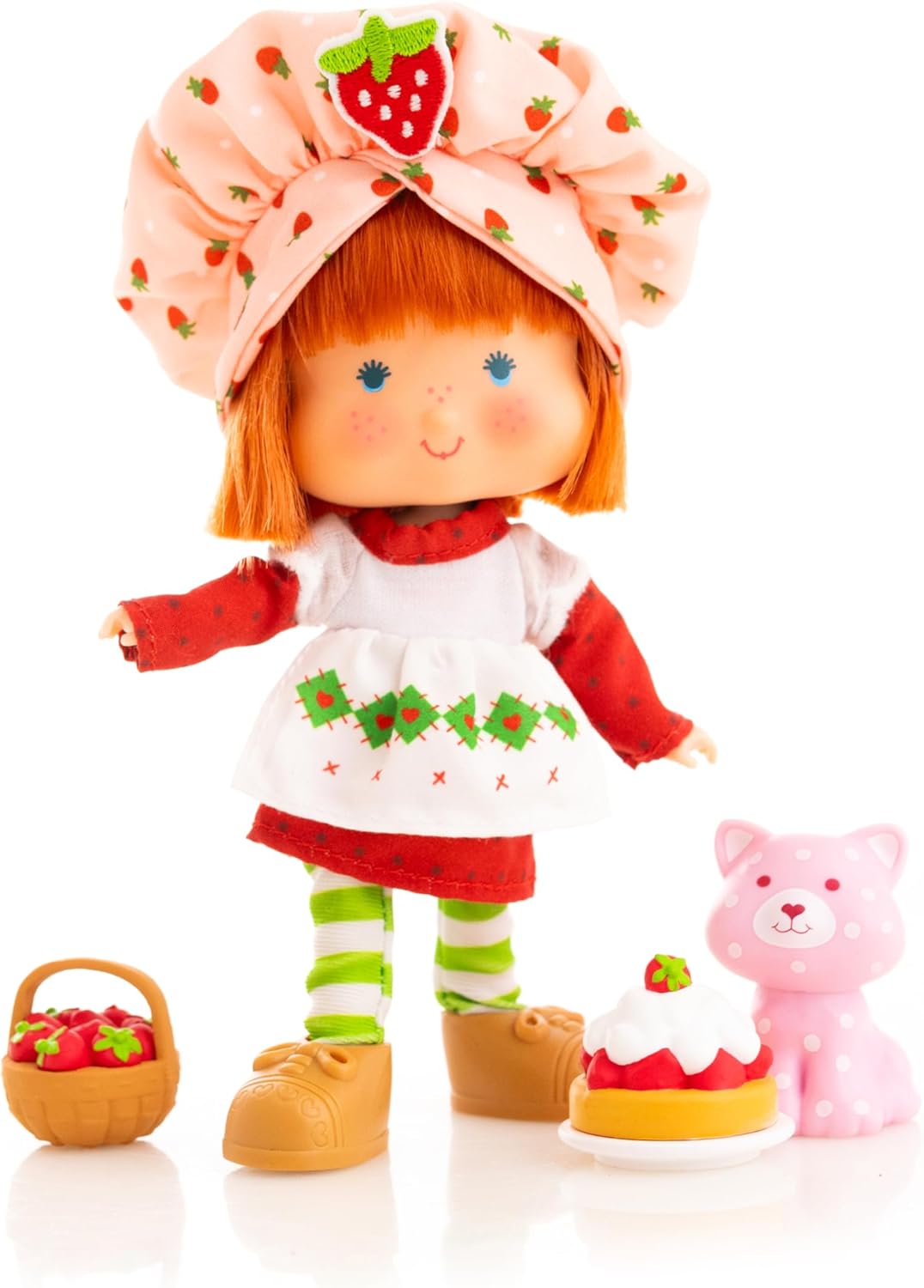 Strawberry Shortcake 'Limited Edition' Classic Version Strawberry Shortcake 5.5-inch Poseable Sweet Scented Fashion Doll with 4 Surprise Reveal Accessories