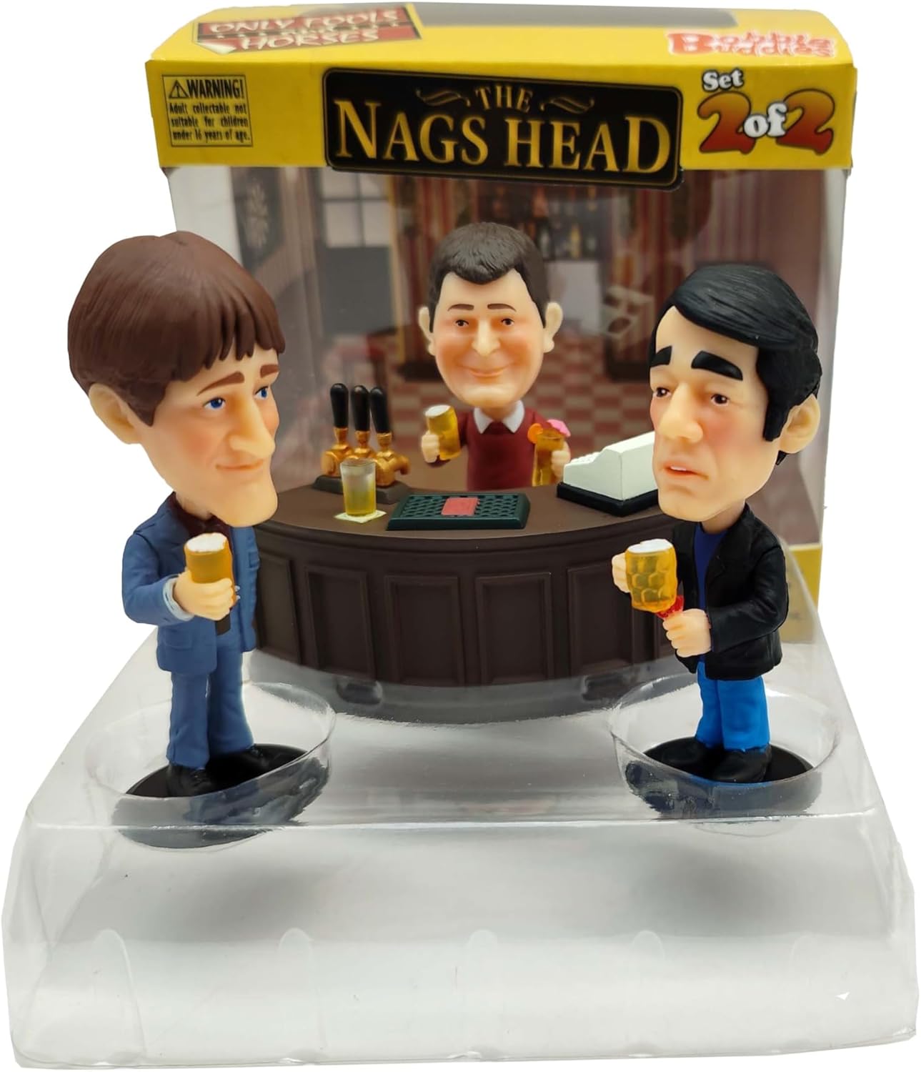 Sporting Profiles Only Fools and Horses The Nags Head 4 Piece Bobble Buddies Bobblehead Head Box Set 2 Rodney, Mike, Trigger and Bar
